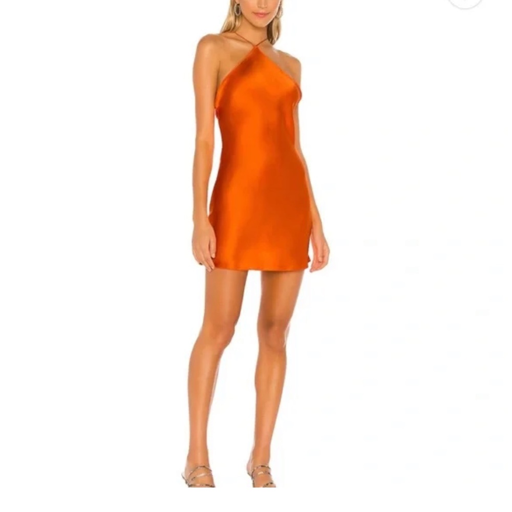 Amanda Uprichard Vibrant Orange Mini Dress